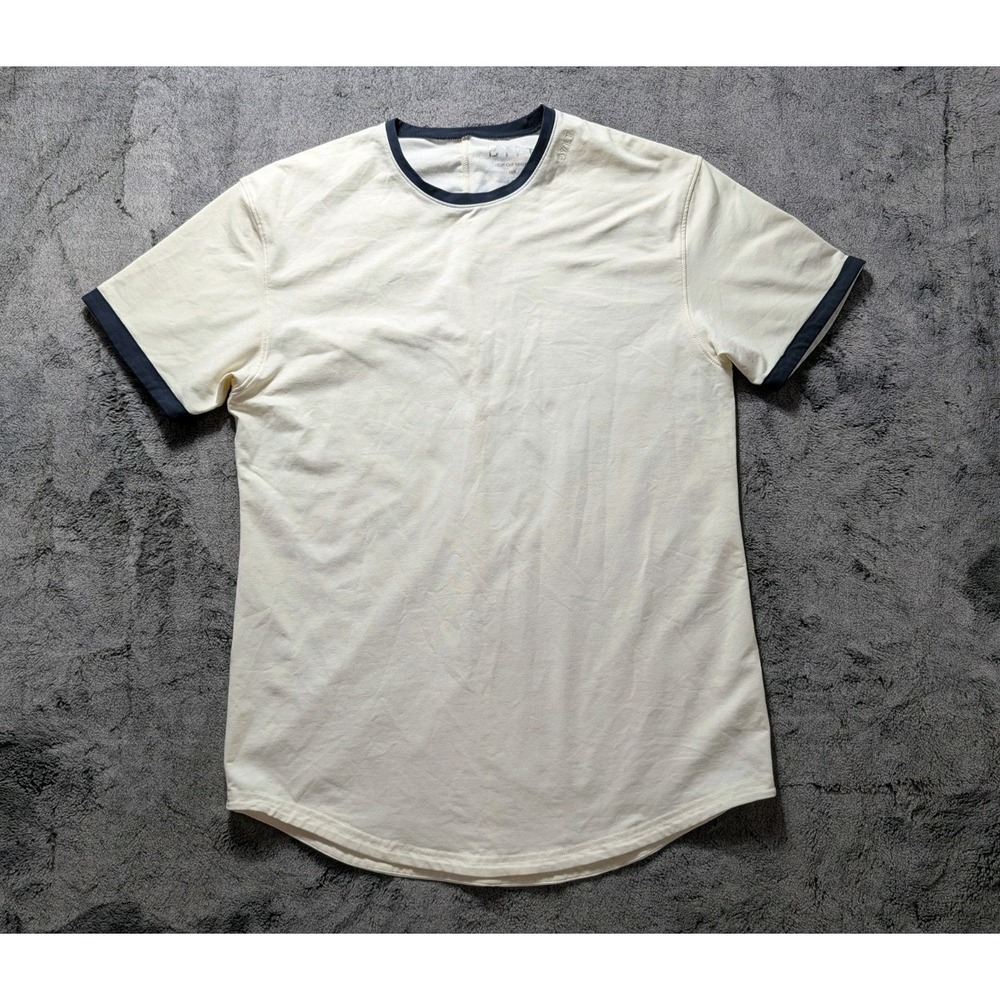 Bylt Drop Cut Ringer Lux Men's Size Large Cream